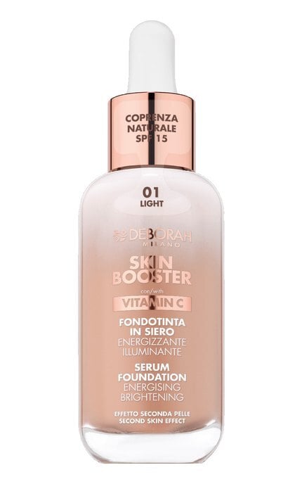 DEBORAH GROUP S.r.l-Тональна сироватка Deborah Skin Booster Serum Foundation Vitamin С SPF15 01 Light 30 мл-8009518414271