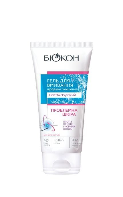 БІОКОН-Гель для вмивання обличчя нормалізуючий Биокон Проблемна шкіра 175 г-4820008318435