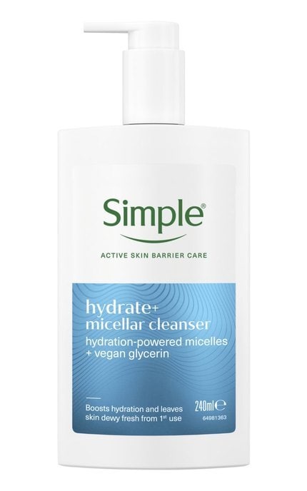 SIMPLE-Зволожувальний міцелярний засіб для вмивання SIMPLE Hydrate+ Scope Активний Догляд 240 мл-8720181705861