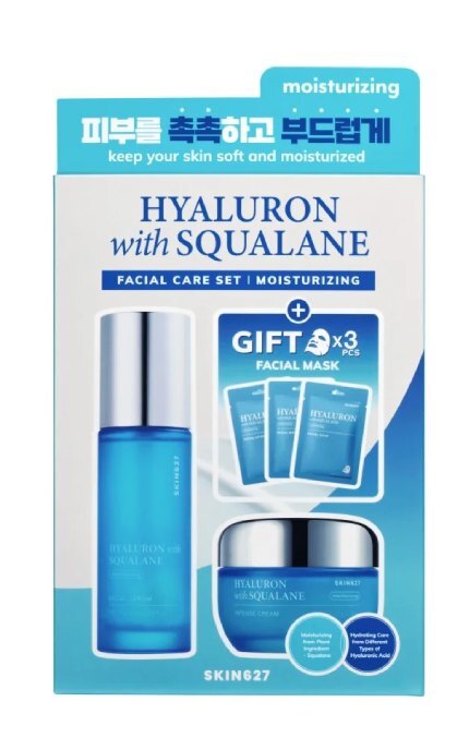 SKIN627-Набір для догляду за обличчям Skin627 Hyaluron with Squalane Facial Care Set-8809696984739