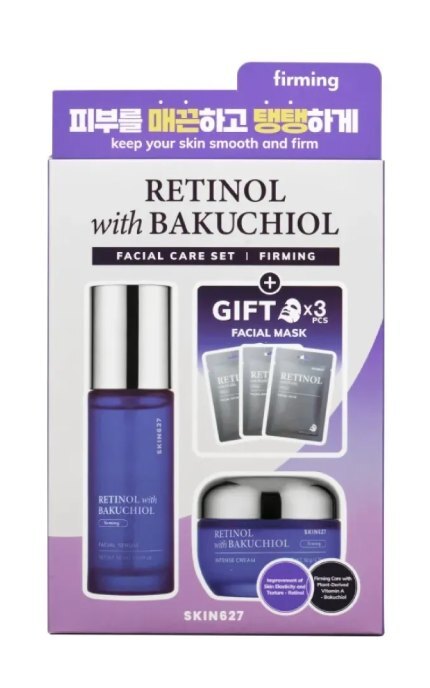 SKIN627-Набір для догляду за обличчям SKIN627 Retinol with Bakuchiol Facial Care Set-8809696984753