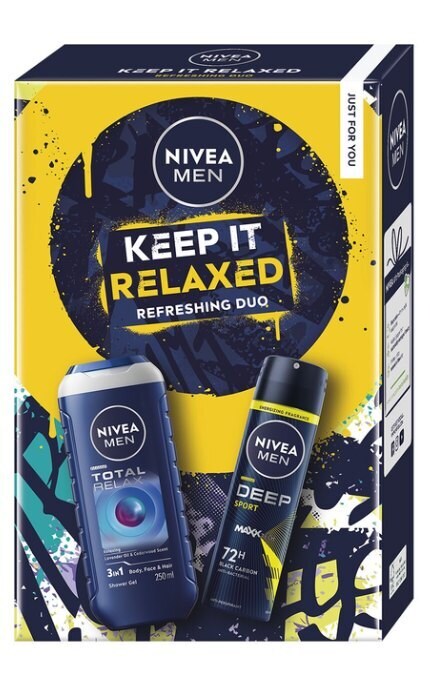 NIVEA-Набор для мужчин NIVEA Men Keep it Relaxed Гель для душа 250 мл + Антиперспирант Deep Sport 150 мл-4006000200415