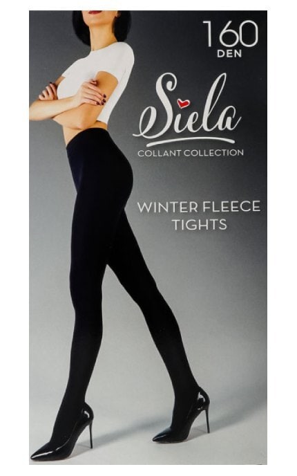SIELA-Термоколготки жіночі на короткому флісі Siela Collant collection 160 den М Nero-6991234001021