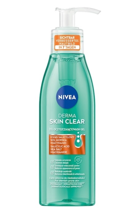 NIVEA-Гель для умывания Nivea Derma Skin Clear, 150 мл-5900017087665