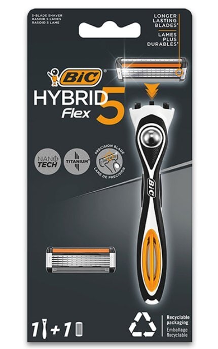 BIC-Станок BIC Flex Hybrid 5 с 1 сменным картриджем-3086124143950