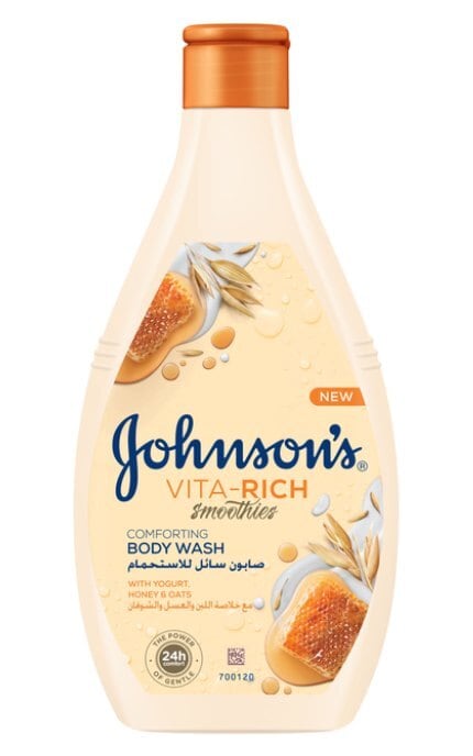 JOHNSON'S-Доглядаючий гель для душу Johnson's Vita Rich Смузі з йогуртом-вівсом-медом 400 мл -3574661385730