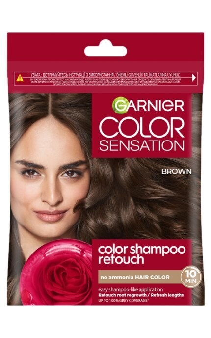 COLOR SENSATION-Крем-фарба для волосся Garnier Color Sensation Shampoo Retouch 4.0 Brown 20 мл-3600542620390