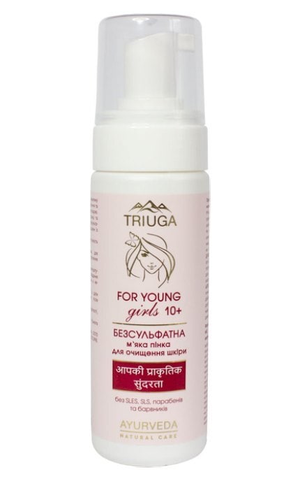 FOR YOUNG-Пенка для очищения кожи Triuga Ayurveda For Young Girls Безсульфатная мягкая 200 мл-4820164641873