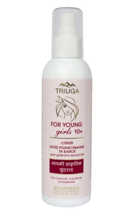 FOR YOUNG-Спрей для волос Triuga Ayurveda For Young Girls Легкое расчесывание и блеск 200 мл-4820164641934