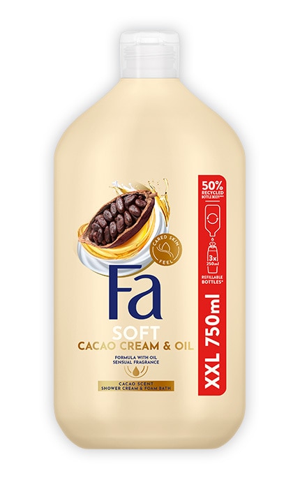 FA-Гель для душа Fa Сream&Oil с ароматом масла какао 750 мл-5201143728980