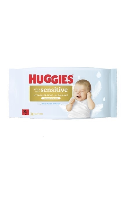 HUGGIES-Детские влажные салфетки Huggies Pure ExSens 48 шт-5029053585543
