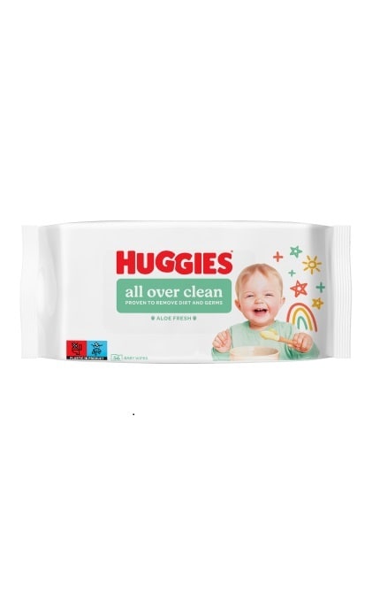 HUGGIES-Серветки вологі дитячі Huggies All Over Clean багатошарові 56 шт-5029053550022