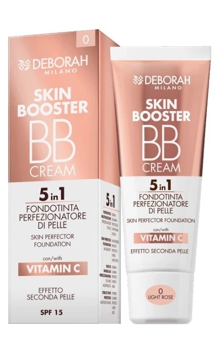 DEBORAH GROUP S.r.l-Тональний BB-крем Deborah Skin Booster BB Cream 5 in 1 SPF15 0 Light Rose 30 мл-8009518432701