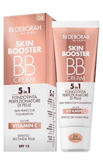 DEBORAH GROUP S.r.l-Тональный BB-крем Deborah Skin Booster BB Cream 5 in 1 SPF15 04 Caramel 30 мл-8009518426007