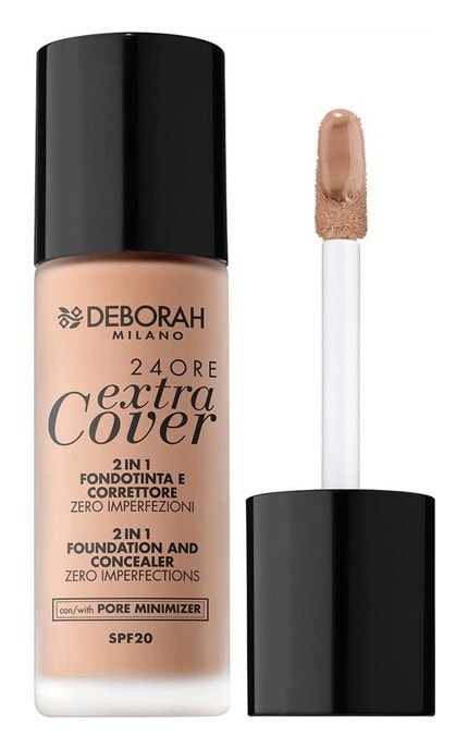 DEBORAH GROUP S.r.l-Тональна основа Deborah 24Ore Extra Cover SPF20 04 Apricot 30 мл-8009518334074