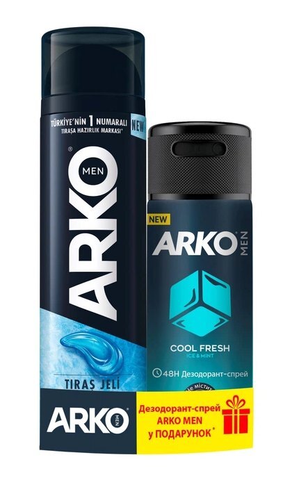 ARKO-Набір ARKO Men Гель для гоління 200 мл + Дезодорант-спрей 150 мл-8690506561352