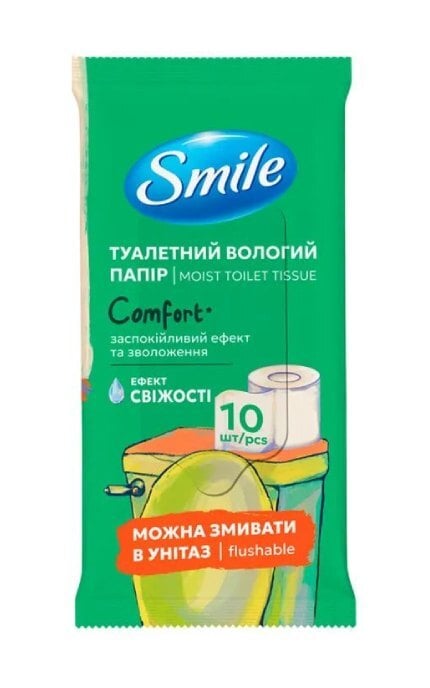 SMILE-Вологий туалетний папір Smile Comfort 10 шт-4823071666007