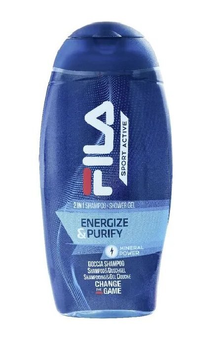 --Парфумований шампунь-гель для душу Fila Sport Active Energize & Purify унісекс 250 мл-8017331093023