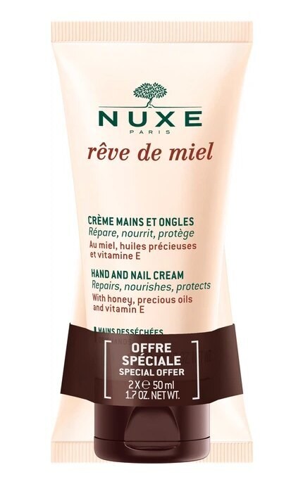 NUXE-Набір ДУО Медова Мрія крем для рук та нігтів Nuxe Reve de Miel Hand cream Kit 2* 50 мл-3264680043703