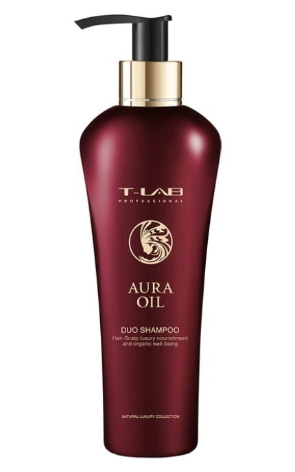 T-LAB-Шампунь T-LAB Professional Aura Oil Duo для мягкости и эластичности волос 300 мл-5060466662506