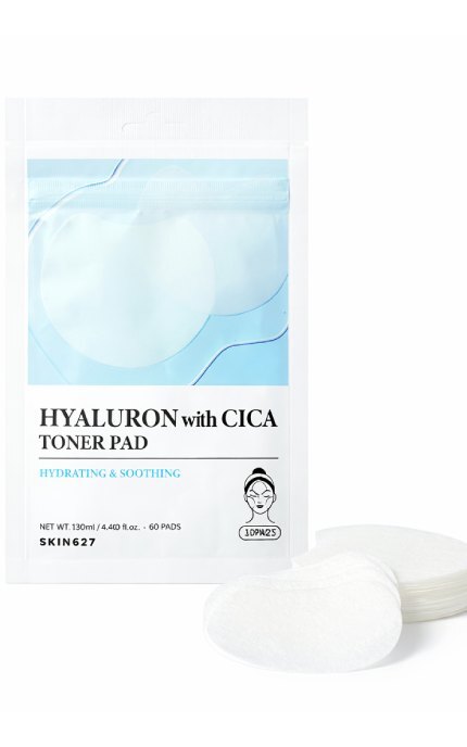 SKIN627-Тонер-пади Skin627 Hyaluron With Cica Toner Pad зволоження 10 шт-8809696984999