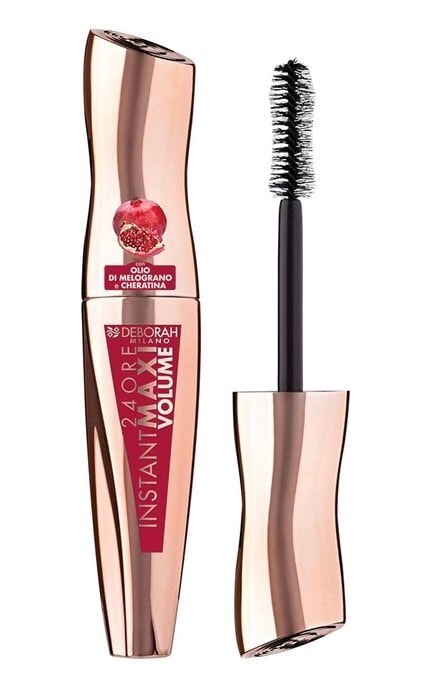 DEBORAH GROUP S.r.l-Туш для вій Deborah 24Ore Instant Maxi Volume With Keratin and Pomegranate Oil Об'ємна Чорна 12 мл-8009518374148