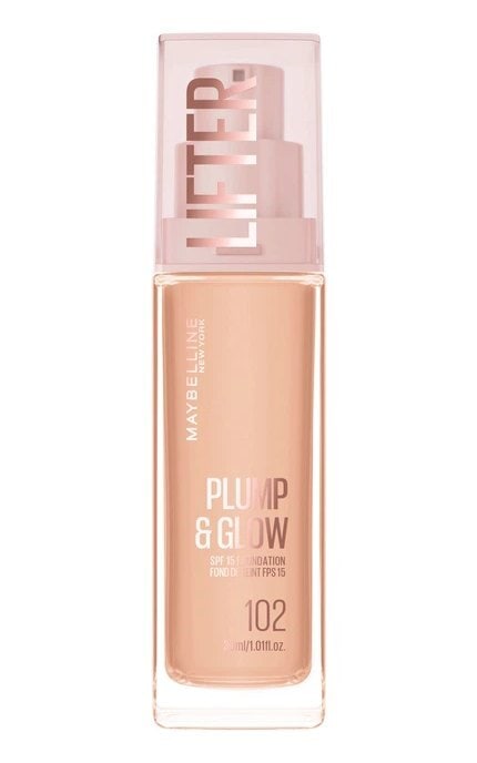 MAYBELLINE NY-Тональный крем Maybelline New York Lifter Plump & Glow Foundation SPF15 оттенок 102 30 мл-3600531716226