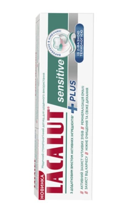 LACALUT-Паста зубна Lacalut Plus Sensitive з додатковим вмістом активних речовин 75 мл-4016369692813
