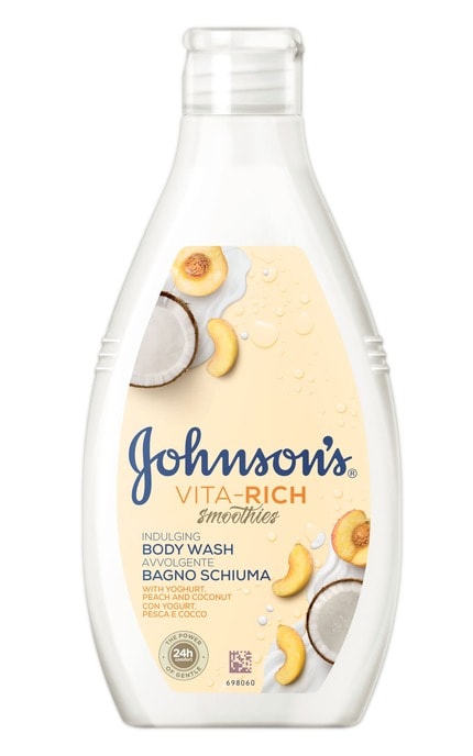 JOHNSON'S-Гель для душу Johnson's Vita-Rich Смузі Розслаблюючий з йогуртом кокосом та екстрактом персика, 750 мл-3574661387239