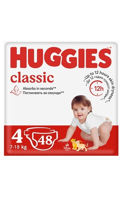 HUGGIES-Підгузки Huggies Classic 4 7-18 кг Jumbo 48 шт-5029053586335