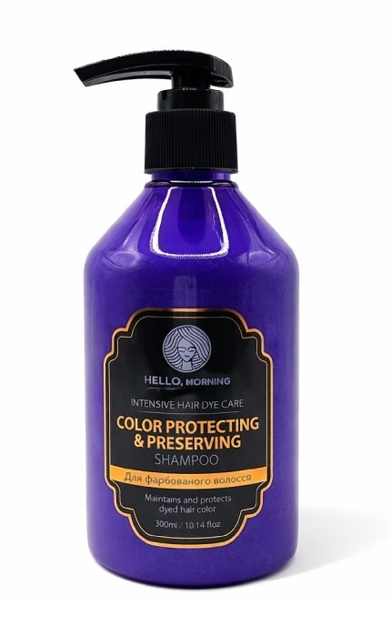 HELLO MORNING-Шампунь для фарбованого волосся Hello, Morning Color Protect Shampoo захист кольору 300 мл-8809925103313