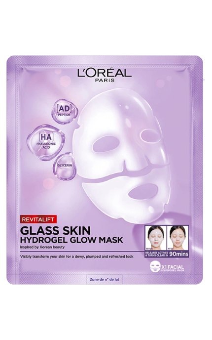 SKIN EXPERT-Гидрогелевая маска L'Oreal Paris Revitalift Filler Glass Skin для придания сияния коже лица 25 г-3600524259686