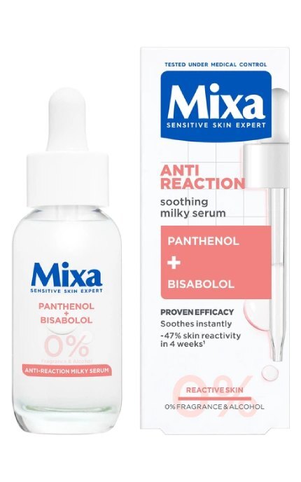 MIXA-Сыворотка Mixa с Пантенолом для успокоения и уменьшения раздражений чувствительной кожи лица 30 мл-3600551186870