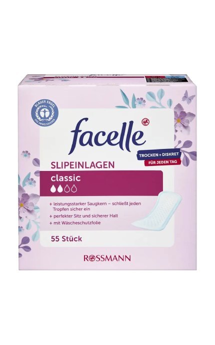 FACELLE-Прокладки жіночі щоденні Facelle Classic 55 шт-4305615467283