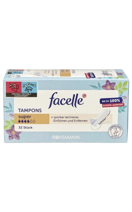 FACELLE-Тампони жіночі гігієнічні Facelle Super 32 шт-4305615465678