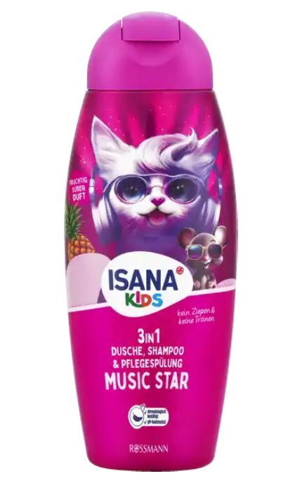 ISANA KIDS-Детский гель для душа и шампунь Isana Kids 300 мл-4068134031990