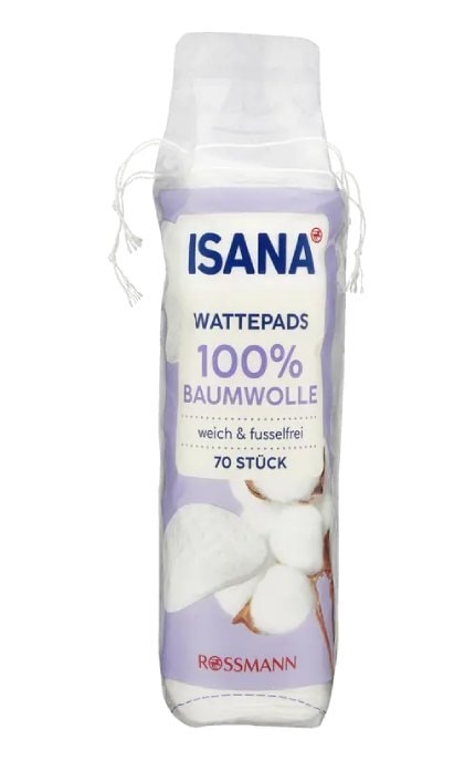 ISANA WATTE-Диски ватні косметичні Isana 70 шт-4305615438078