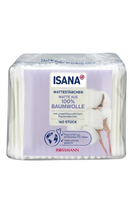 ISANA WATTE-Гігієнічні палички Isana 160 шт-4305615719207