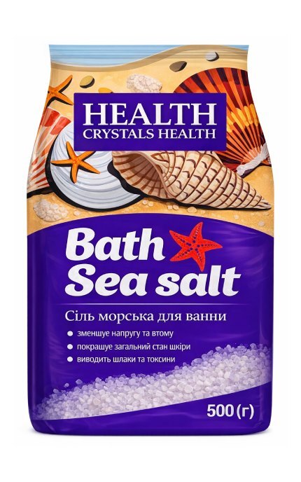 CRYSTALS HEALTH-Сіль морська для ванн Crystals Health 500 г-4820106490187