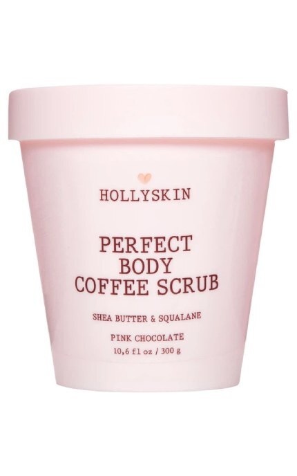 HOLLISKIN-Скраб для тіла Hollyskin Perfect Body Coffee Scrub Pink Chocolate з олією Ши та скваланом 300 г-4823109700444