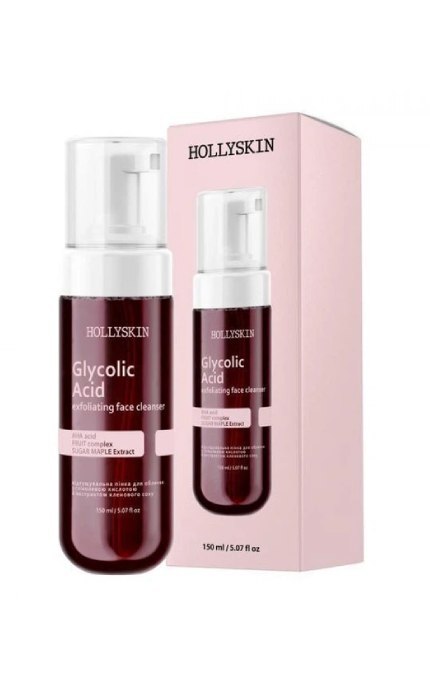 HOLLISKIN-Пенка для лица отшелушивающая HOLLYSKIN с экстрактом кленового сиропа Glycolic Acid 150 мл-4823109701229
