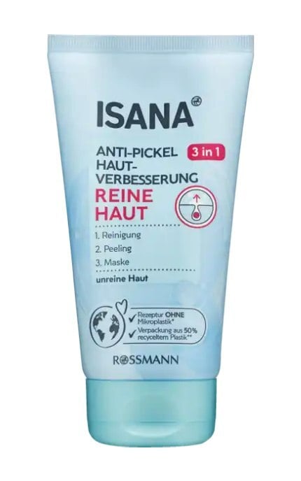 ISANA-Гель-пилинг для очищения кожи Isana 3 в 1 150 мл-4305615709864