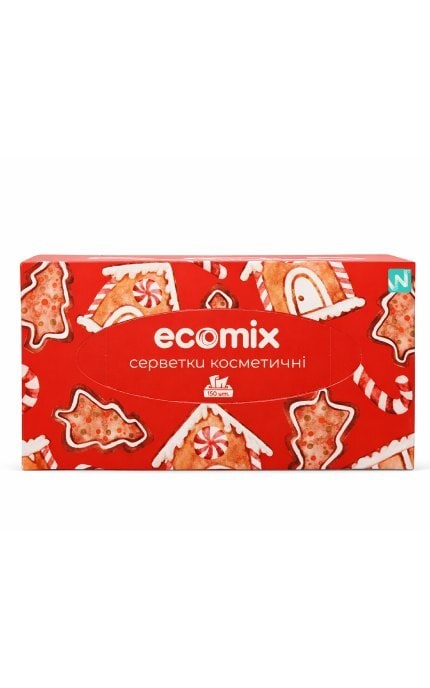ECOMIX-Салфетки косметические Ecomix бумажные 150 шт-9210000074692
