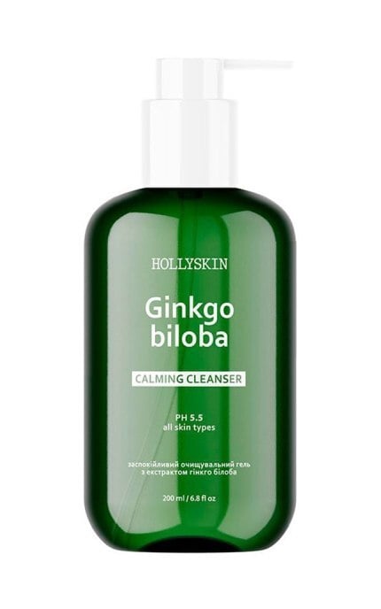 HOLLISKIN-Успокаивающий очищающий гель для лица Hollyskin Ginkgo biloba Calming Cleanser с экстрактом гинкго билоба 200 мл -4823109701335