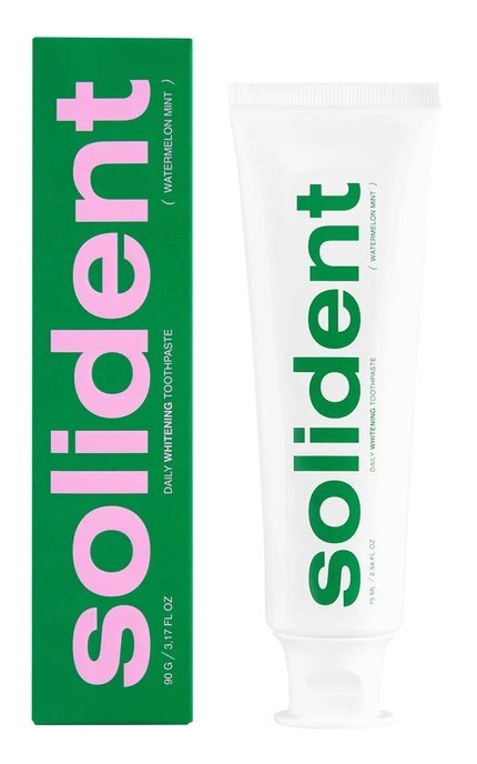 SOLIDENT-Щоденна відбілювальна зубна паста Solident Watermelon mint кавун-м'ята 90 г-4823109702554