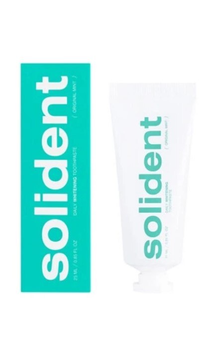 SOLIDENT-Щоденна відбілювальна зубна паста Solident Original mint м'ята 25 мл-4823109702639
