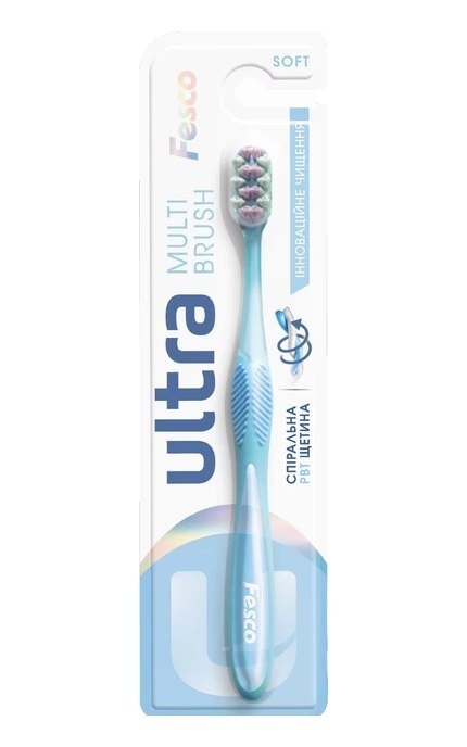 FESCO-Зубна щітка Fesco Ultra Multibrush Soft М'яка блакитна-4820204702083