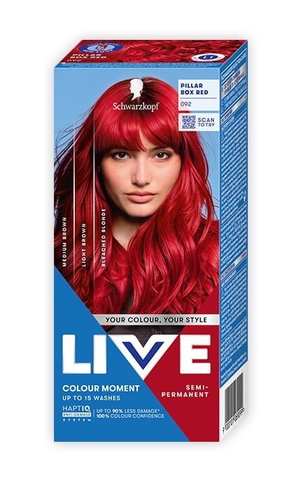 --Напів-стійка крем-фарба для волосся Schwarzkopf LIVE Ultra Brights Pillar Box Red 092 Перчик Чилі -9000101069099