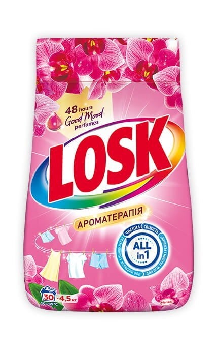 LOSK-Стиральный порошок Losk Ароматерапия Аромат Малазийского цветка 4500 г-9000101805604