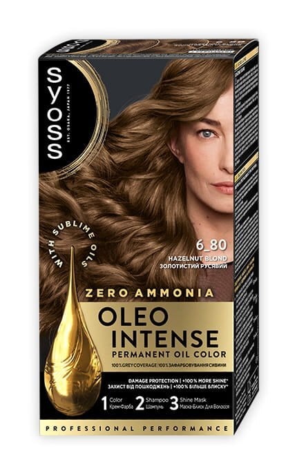 OLEO INTENSE-Фарба для волосся SYOSS Oleo Intense 6-80 Золотистий русявий 115 мл-9000100840897